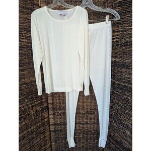 Terramar Thermasilk Sz M Long Sleeve Base Layer Top Pants Set 100% Silk Vintage